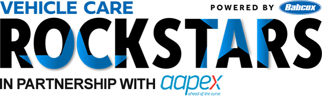 Vehicle Care RockStars Logo Partnership AAPEX